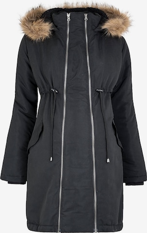 JoJo Maman Bébé Between-Seasons Parka in Black: front