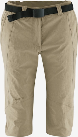 Maier Sports Regular Outdoor Pants ' Da-Capri el. - Kluane ' in Beige: front