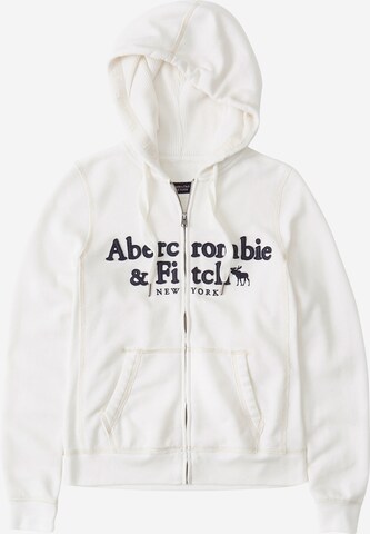 Abercrombie & Fitch Sweatjacke 'XM19-TS' in Weiß: predná strana