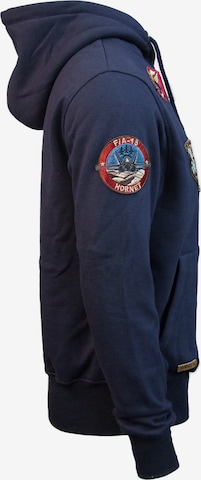 TOP GUN Sweatjacke 'TGD1707' in Blau