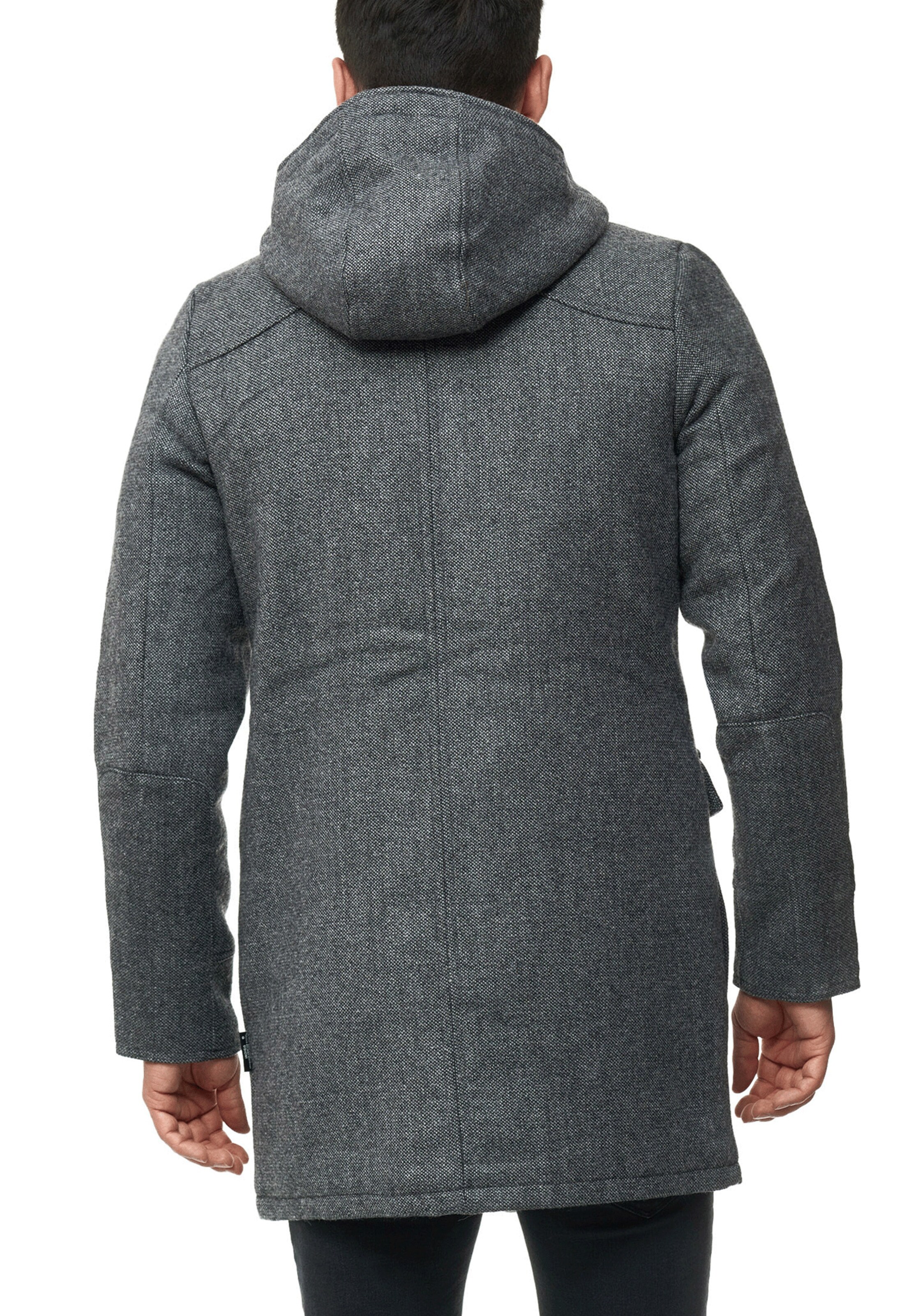 INDICODE JEANS Between-Seasons Coat in Grey