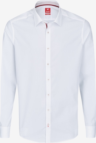 PURE Slim fit Business Shirt in White: front