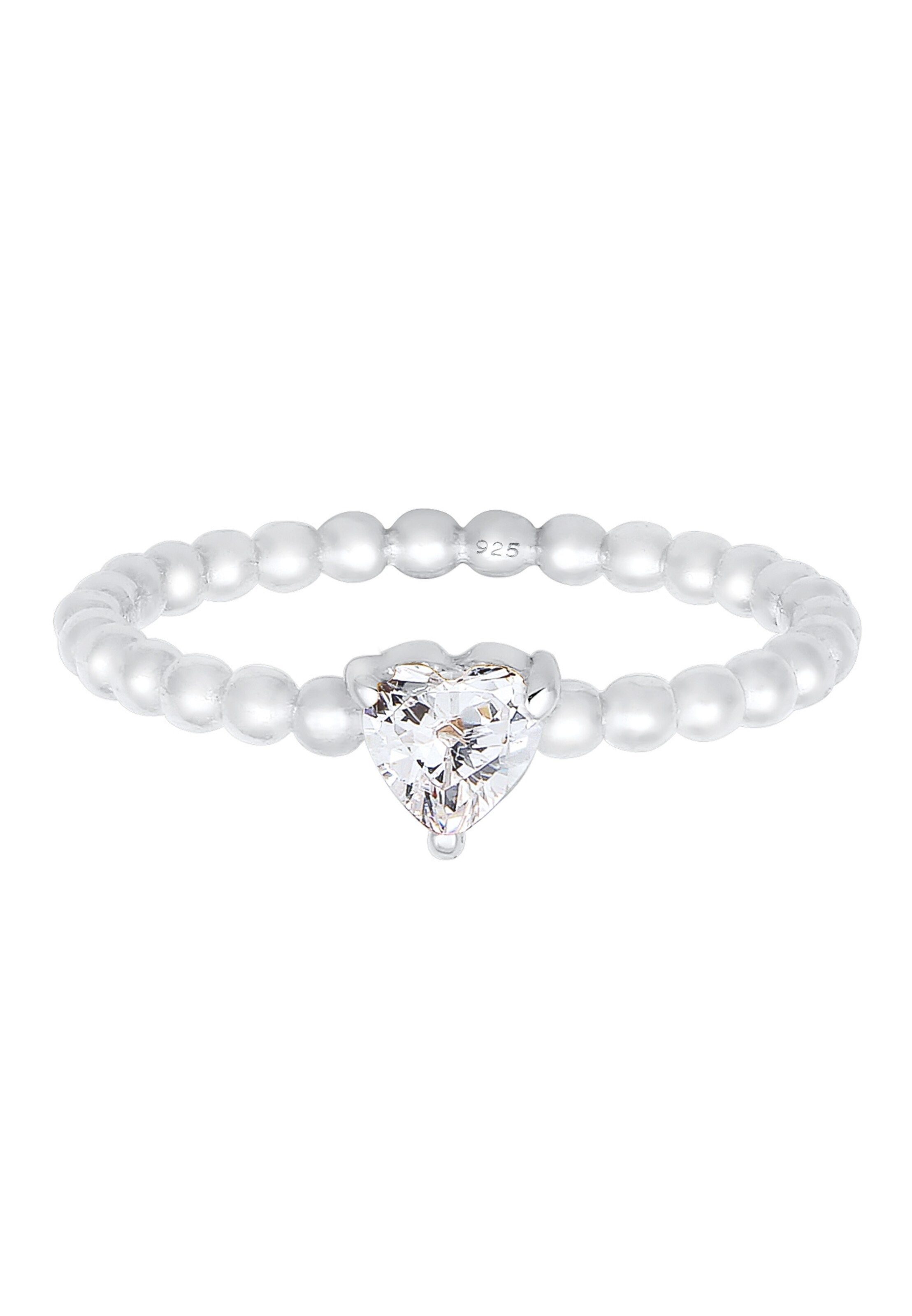 ELLI Ring 'Herz' in Zilver