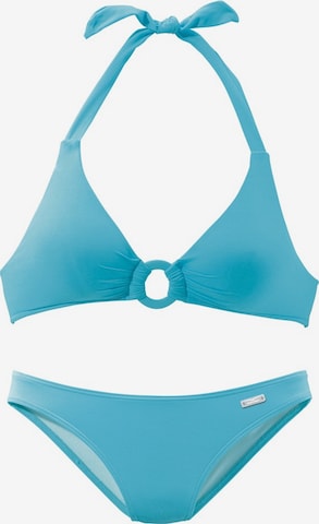 VENICE BEACH Triangel-Bikini in Blau: front