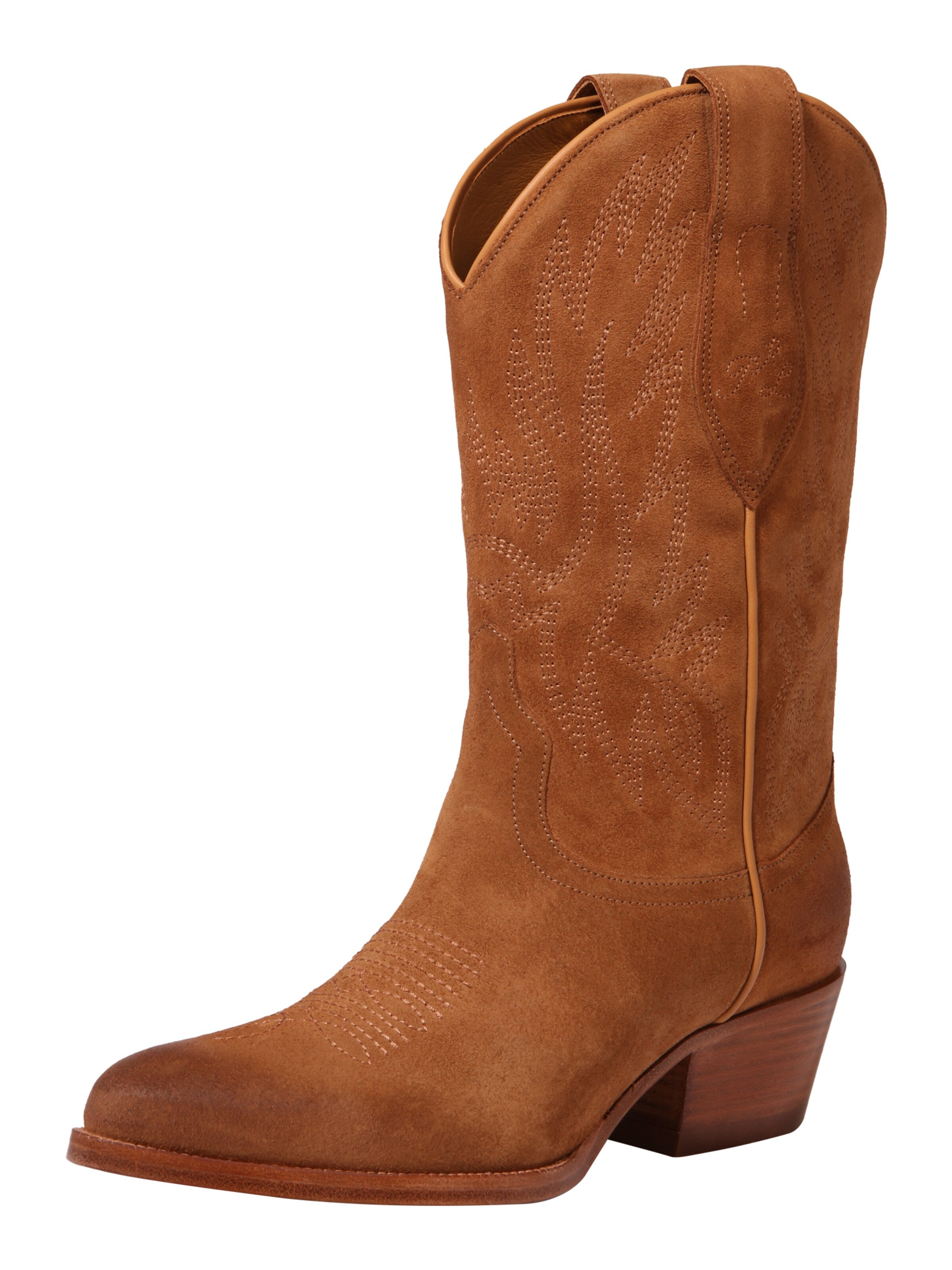 POLO RALPH LAUREN - Cowboylaarzen 'DAYNA-BOOTS-CASUAL' in de kleur Cognac
