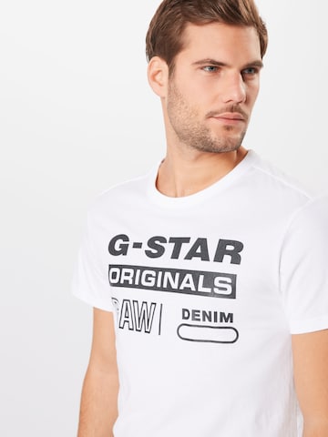 G-Star RAW Regular fit Μπλουζάκι 'Swando' σε λευκό