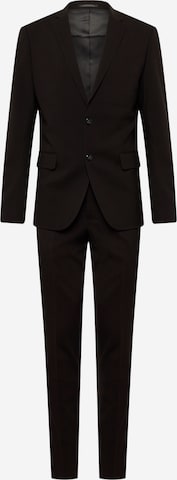 Lindbergh Slimfit Obleka | črna barva: sprednja stran