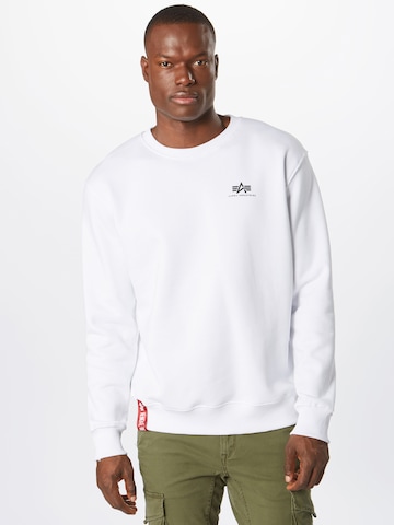 ALPHA INDUSTRIES Sweatshirt in Wit: voorkant