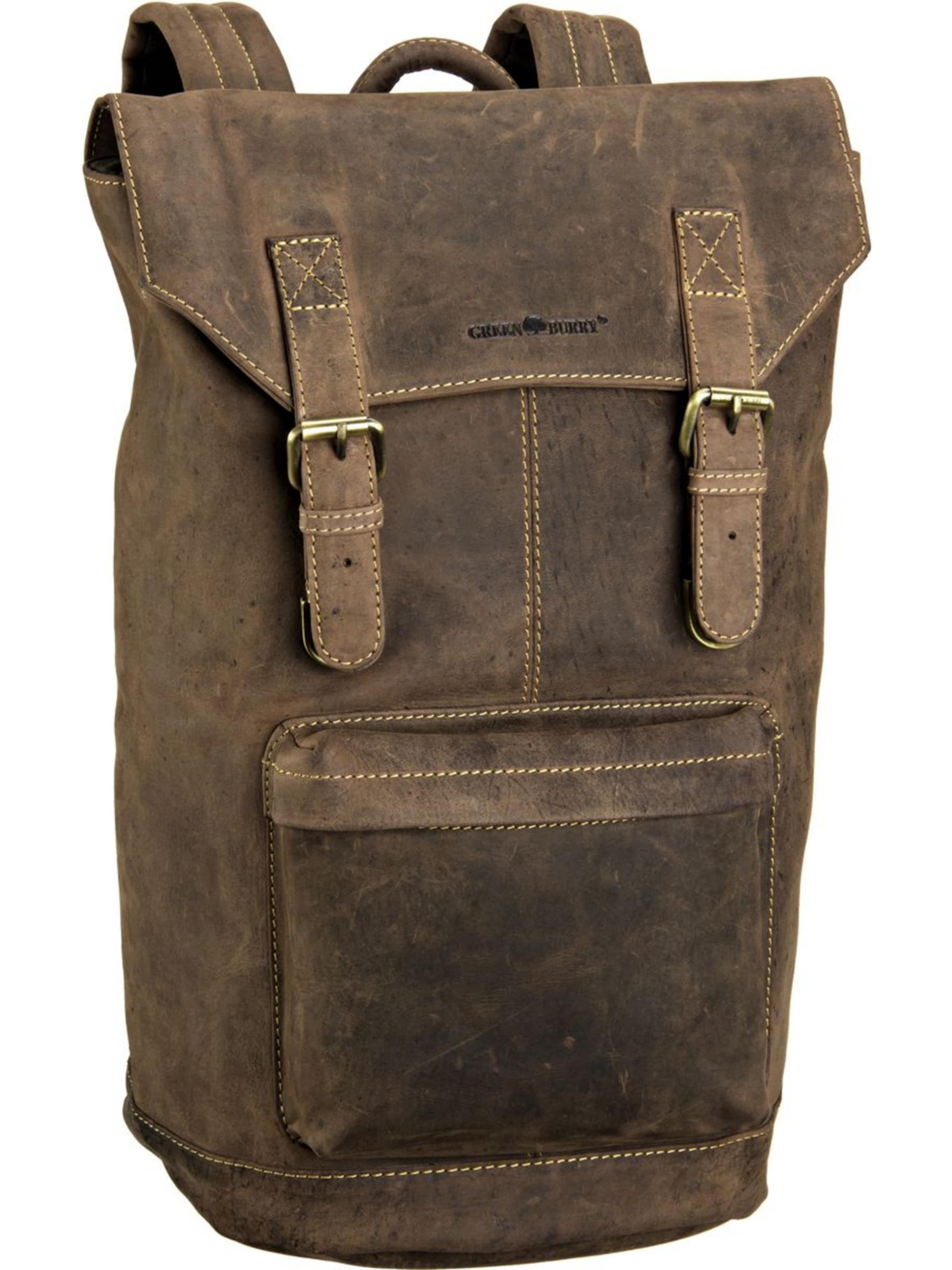 GREENBURRY Backpack ' Vintage Retro Rucksack ' in Brown: front