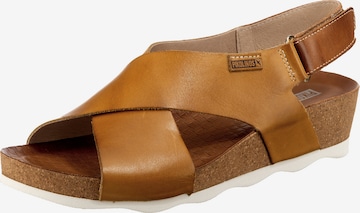 PIKOLINOS Sandals in Brown: front