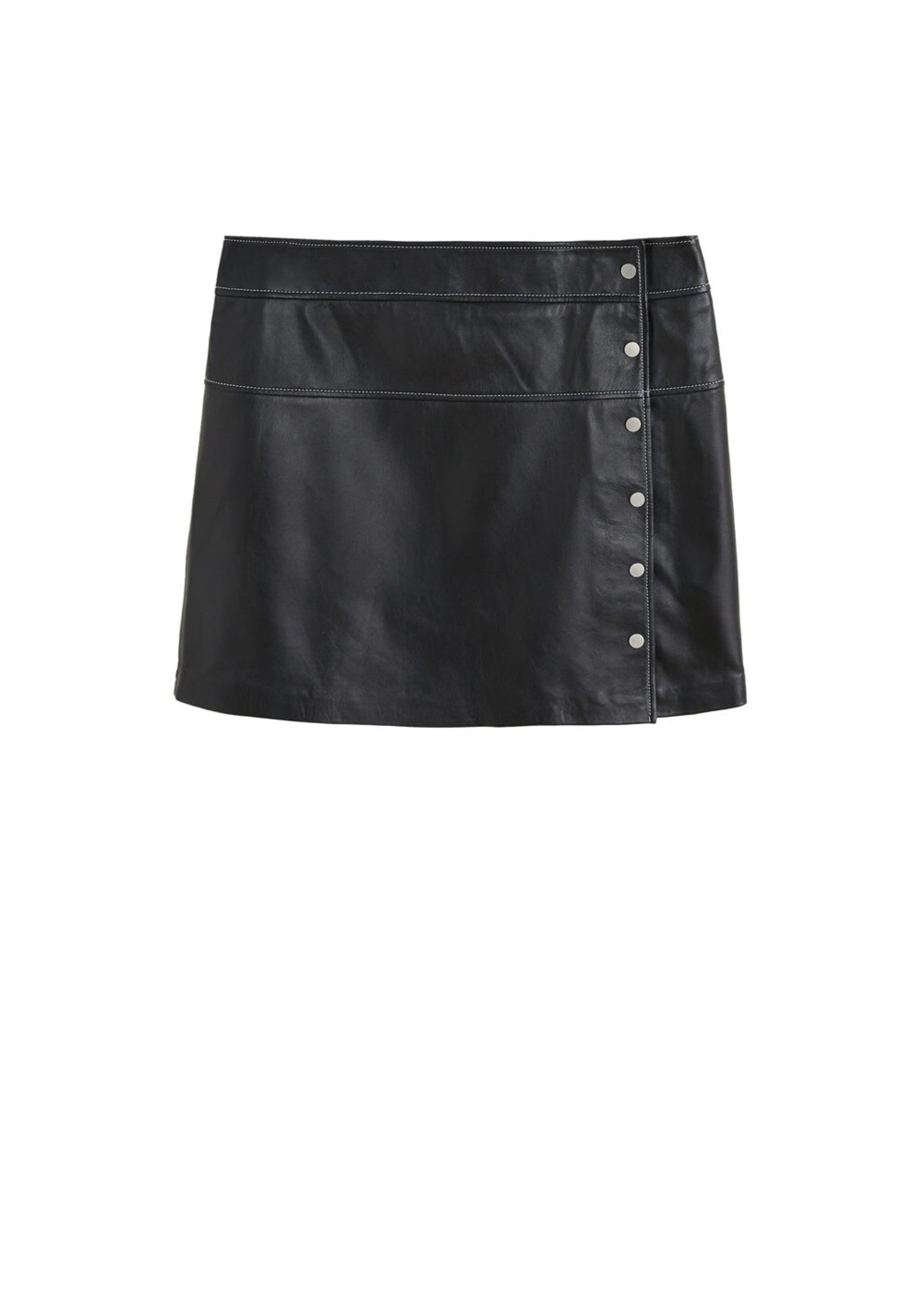 VIOLETA by Mango - Lederrock in schwarz