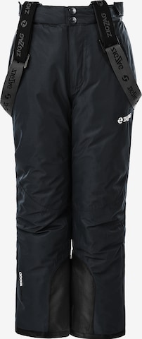 ZigZag Regular Workout Pants in Black: front