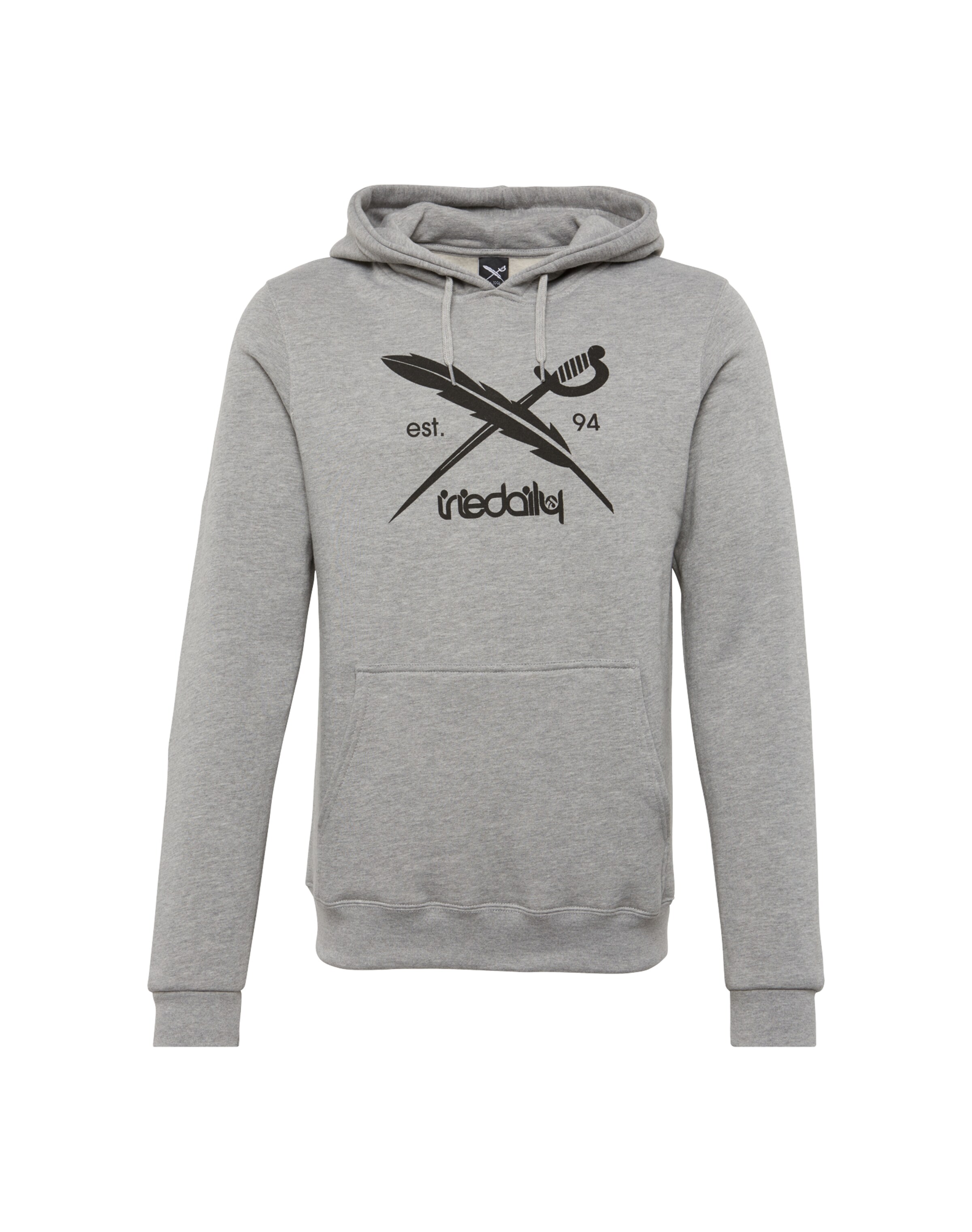 Iriedaily - Sweatshirt 'Daily Flag' in de kleur Grijs gemêleerd