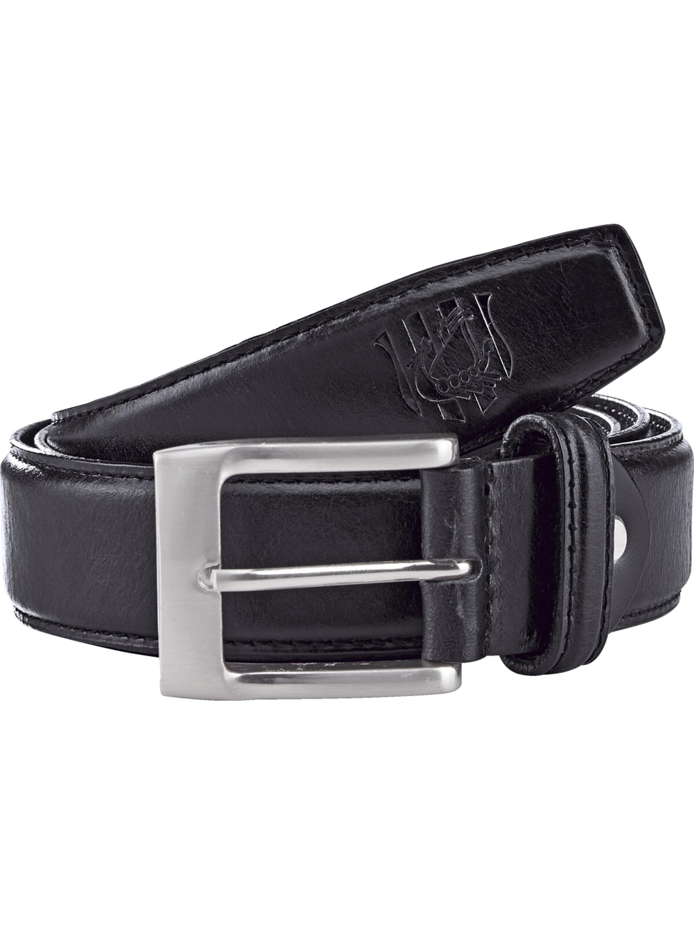 Jan Vanderstorm Gürtel 'Deodor' in Schwarz: Vorderseite