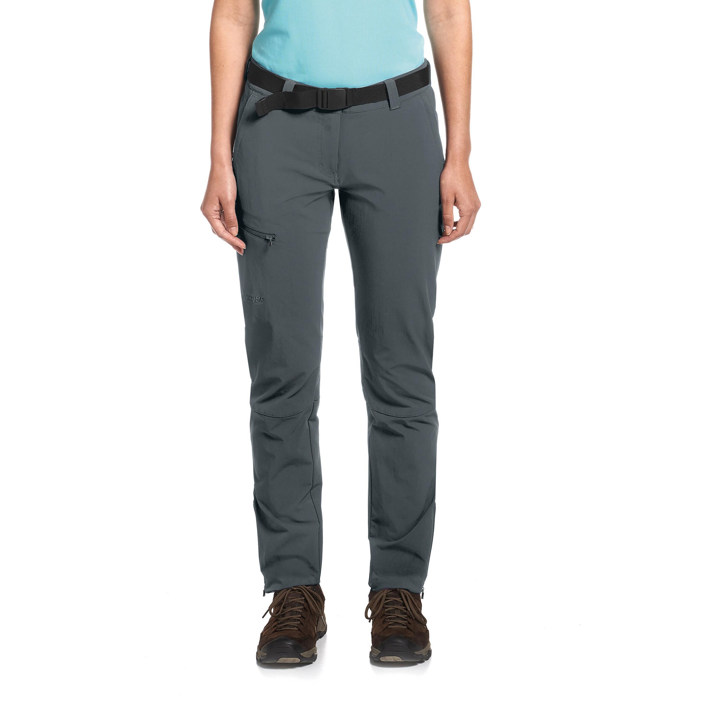 Maier Sports Slim fit Outdoor Pants 'Inara' in Grey: front