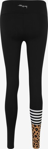 Hey Honey Skinny Leggings 'Surf Style Turquoise' in Schwarz: zadná strana