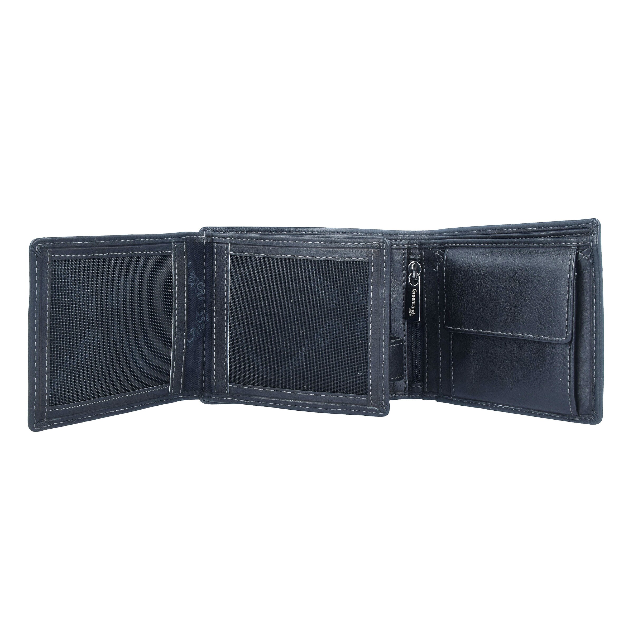 Greenland Nature Wallet 'Black Nappa' in Black