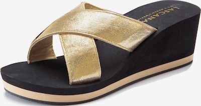 LASCANA Zapatos abiertos en oro / negro, Vista del producto