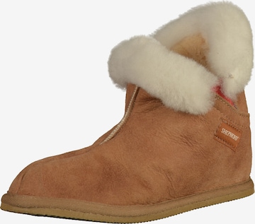 SHEPHERD Huisschoenen in Bruin: voorkant