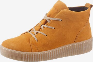 GABOR Lace-Up Ankle Boots in Yellow: front