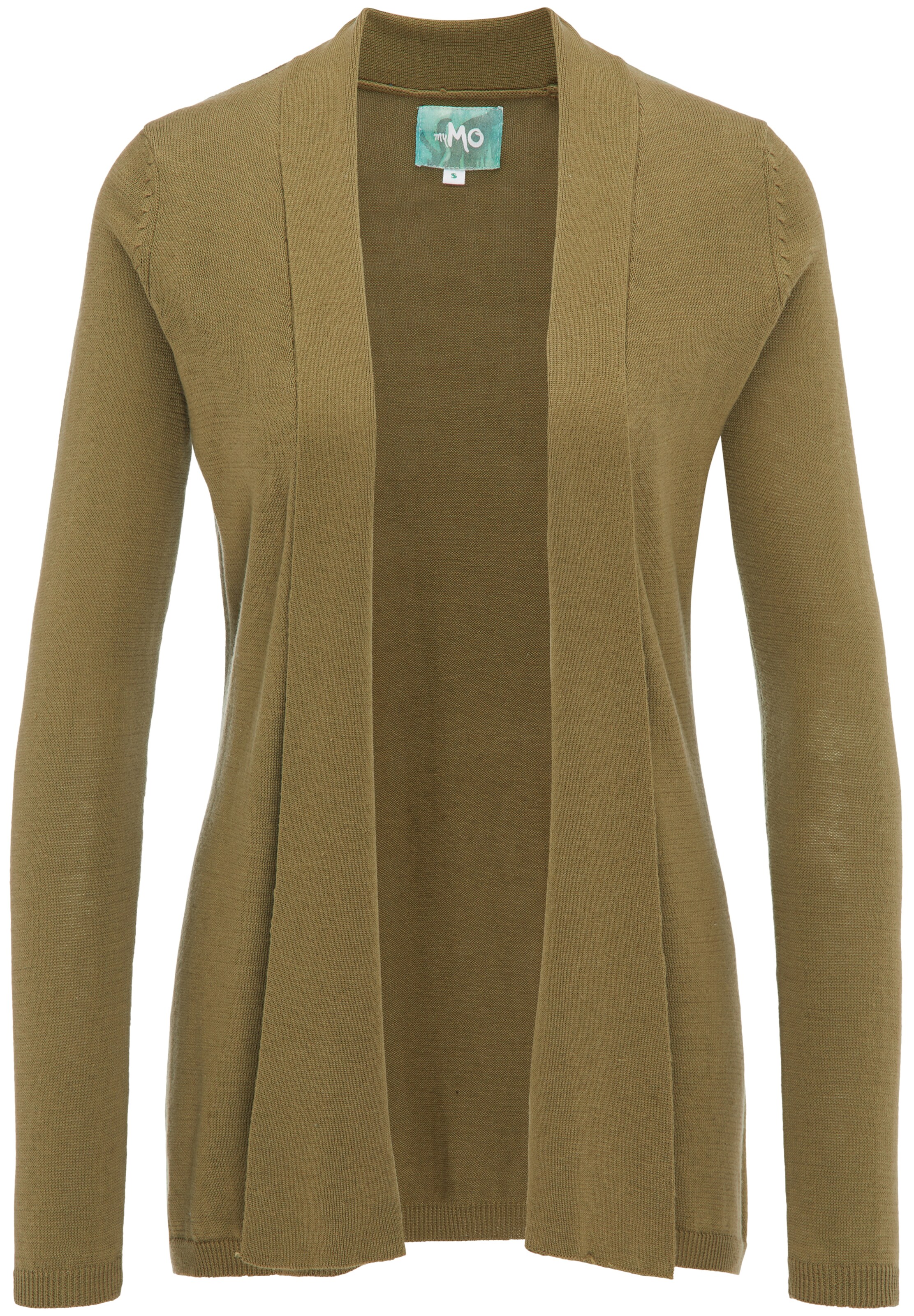 MYMO - Gebreid vest in de kleur Olijfgroen