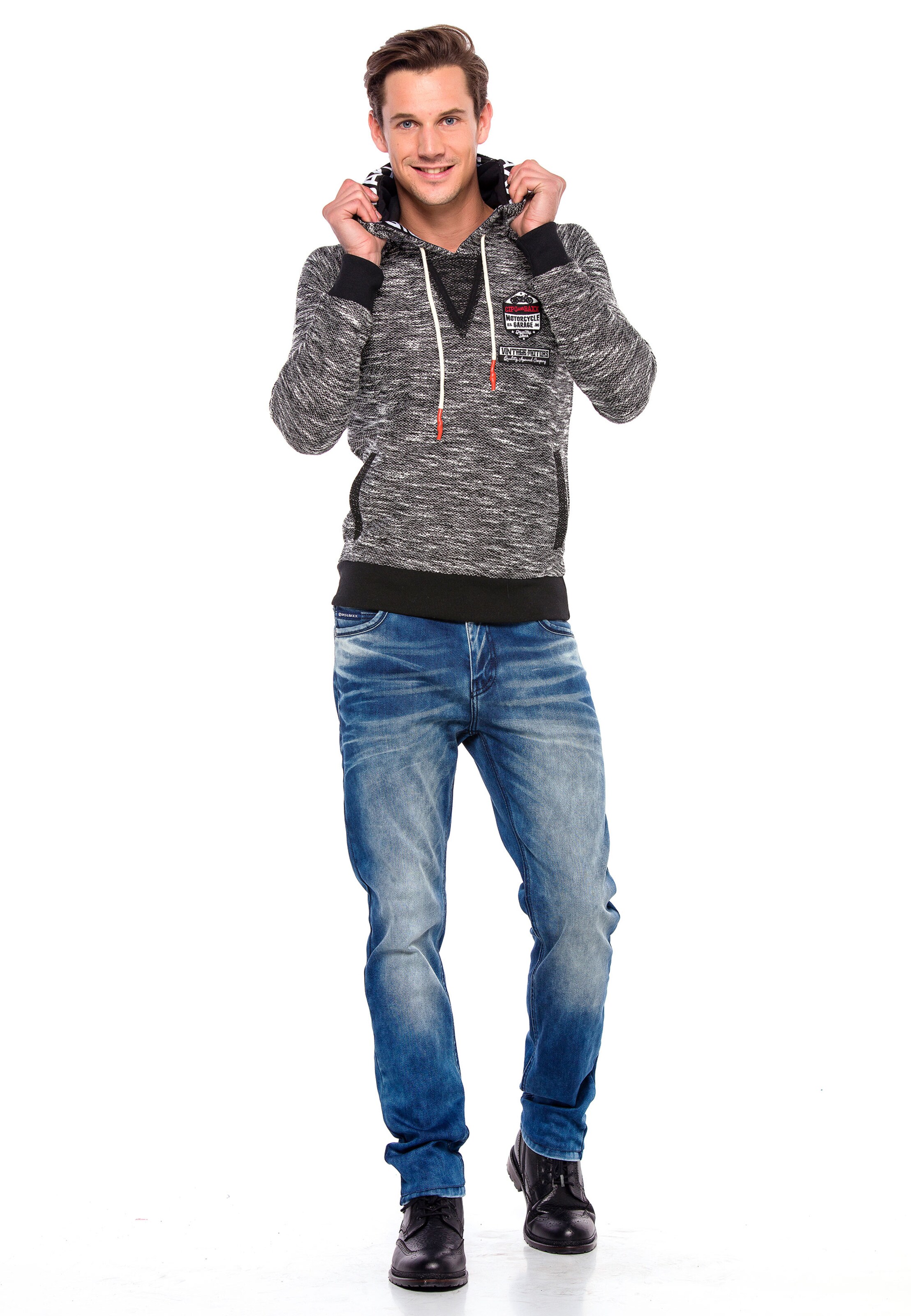 CIPO & BAXX Pullover in Grau