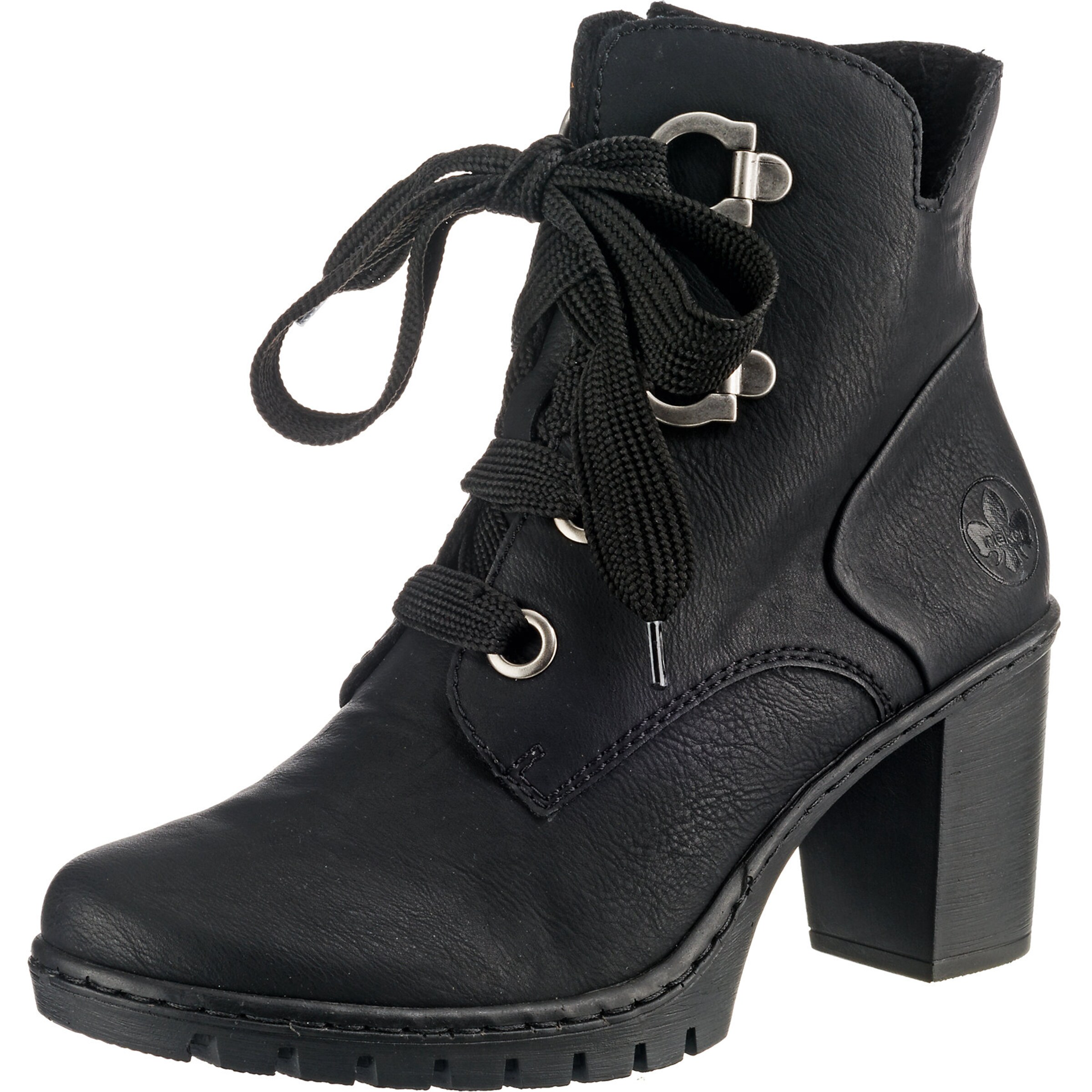 RIEKER - Veterlaarsjes in de kleur Zwart