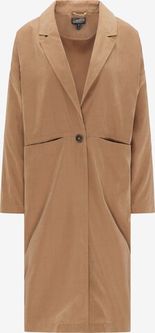 DREIMASTER Between-Seasons Coat in Beige: front