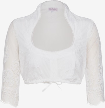 MARJO Trachten-pusero 'Nia-Christina ' värissä valkoinen: edessä