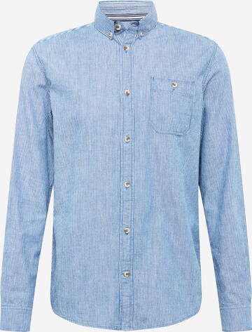 TOM TAILOR جينز مضبوط قميص بلون أزرق: الأمام