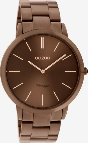 OOZOO Analog Watch in Brown: front