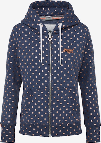 Superdry Sweatjacke in Blau: predná strana