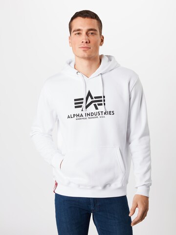 ALPHA INDUSTRIES Sweatshirt i hvit: forside