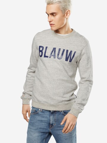 SCOTCH & SODA Sweatshirt 'Ams Blauw Classic' in Grau: predná strana