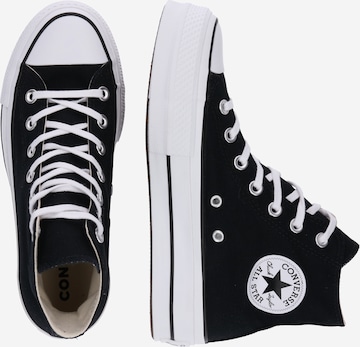 CONVERSE Korkeavartiset tennarit 'CHUCK TAYLOR ALL STAR LIFT HI ' värissä musta: sivulla