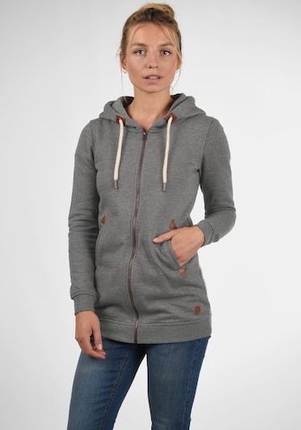 DESIRES Sweatjacke 'Vicky Straight-Zip' in Grau: predná strana