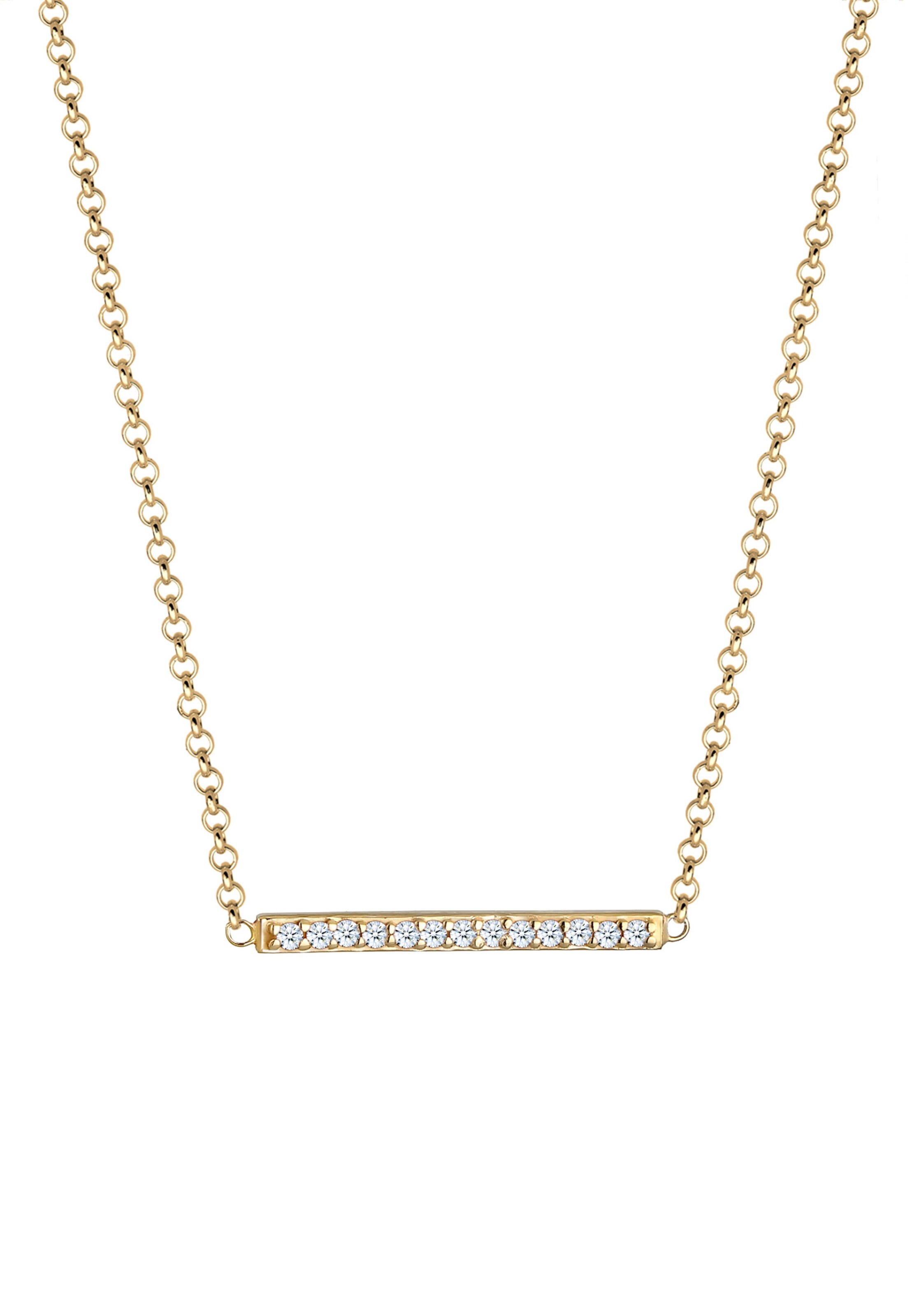 Elli DIAMONDS Halskette Diamant, Reihe in Gold: Vorderseite