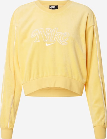 Sweat-shirt Nike Sportswear en jaune : devant