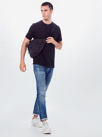 Tricou 'Brunch' de la MANGO MAN pe negru