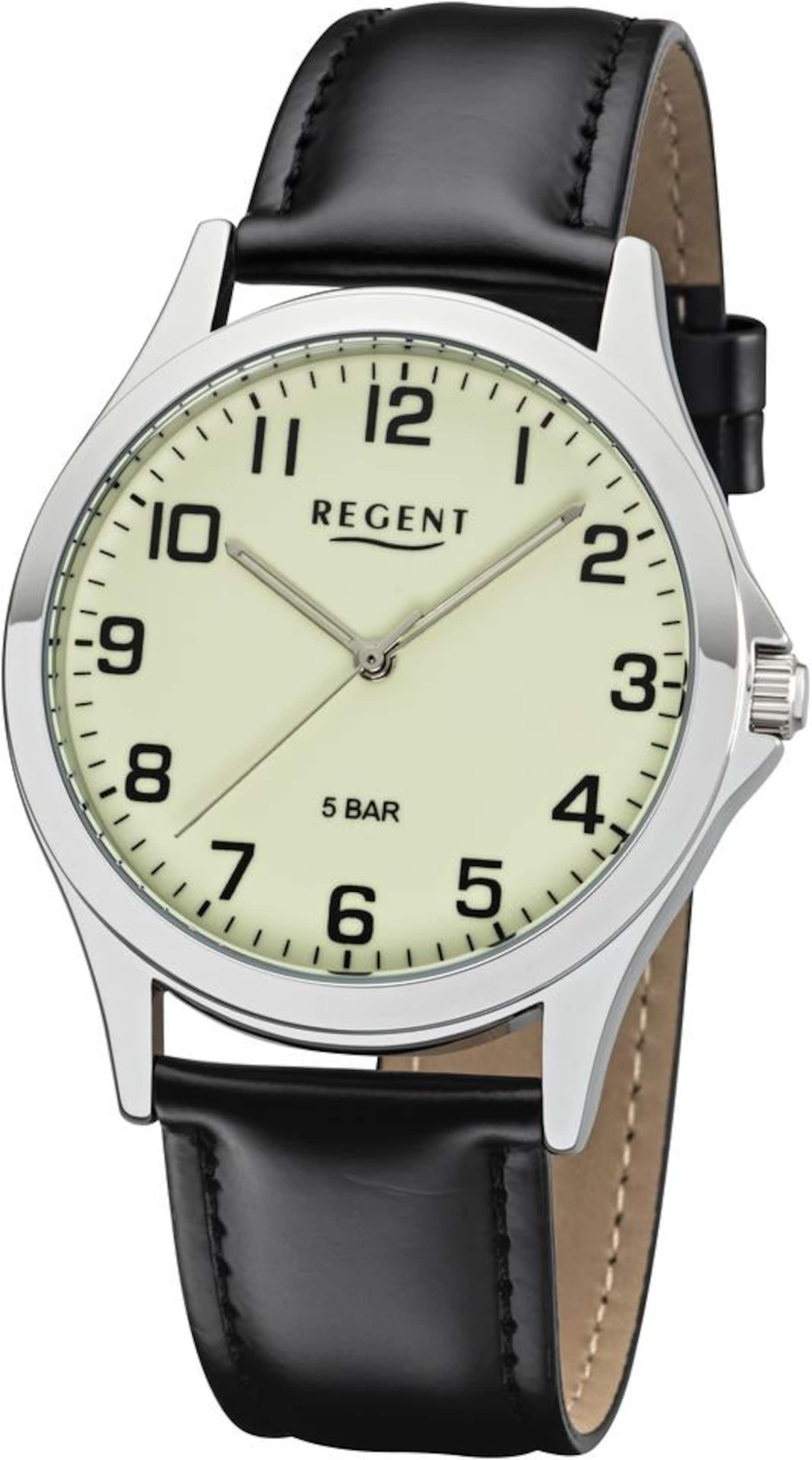 REGENT Analog Watch '11110757' in Black: front