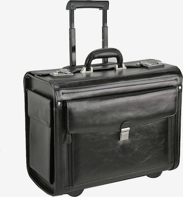 Valise de pilote Dermata en noir : devant