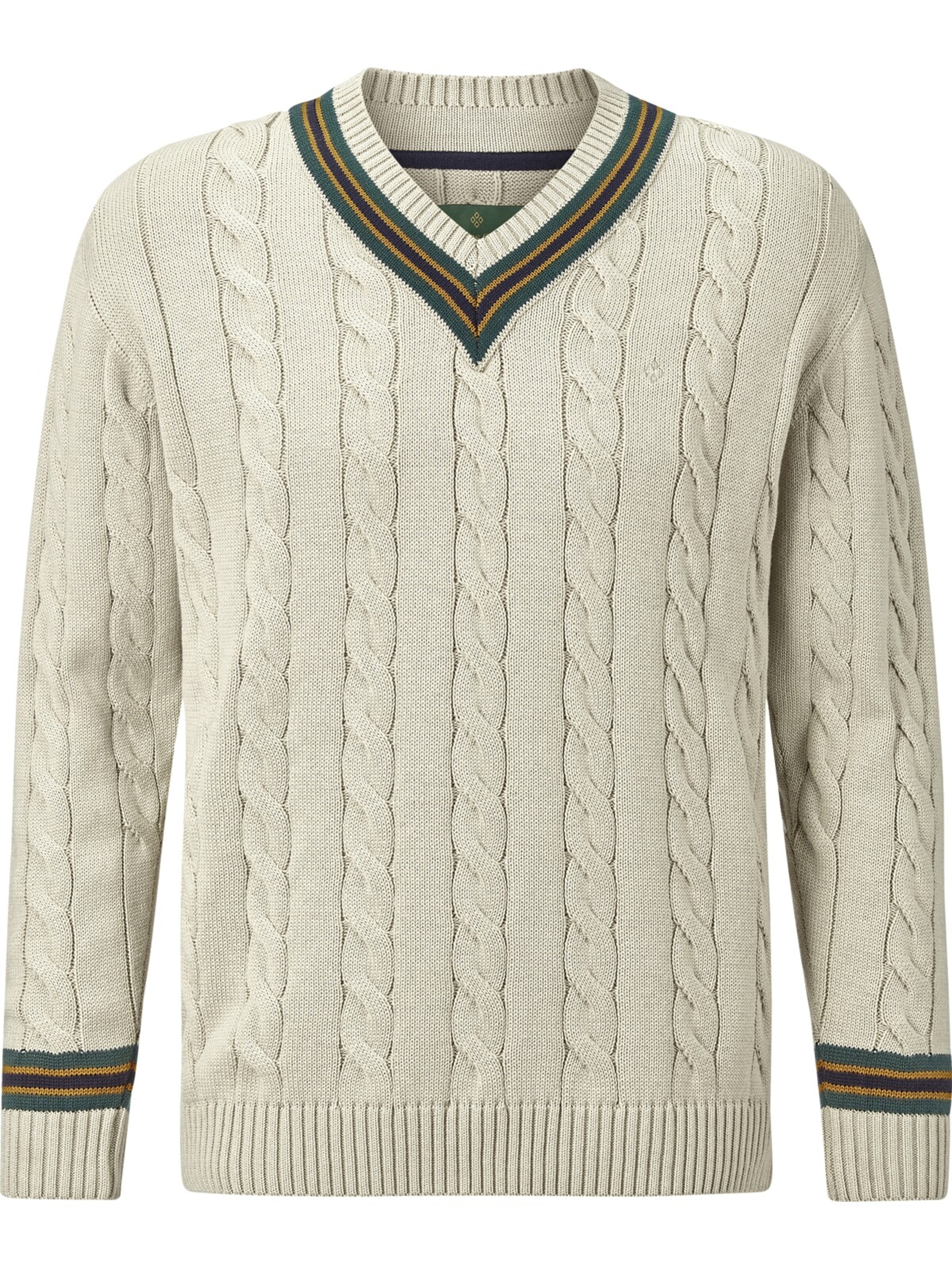 Charles Colby Pullover 'Duke Ronald' in Beige: Vorderseite