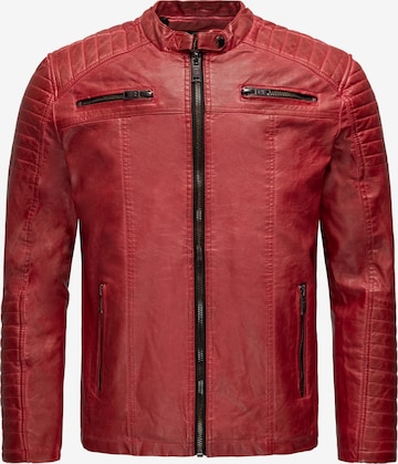 Redbridge Bikerjacke mit rockiger Steppung in Rot: predná strana