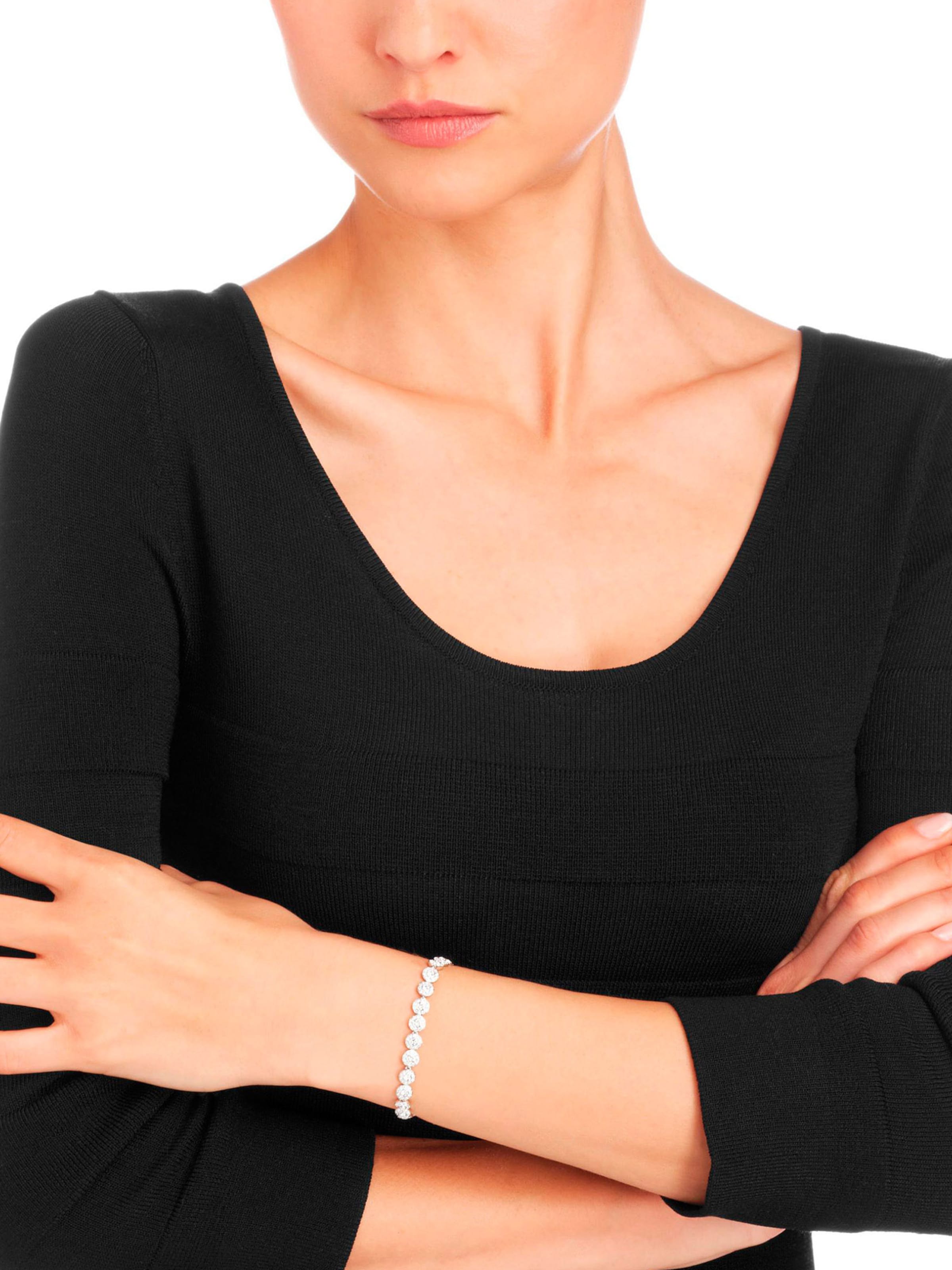 Bracelet 'Una' Swarovski en argent : devant