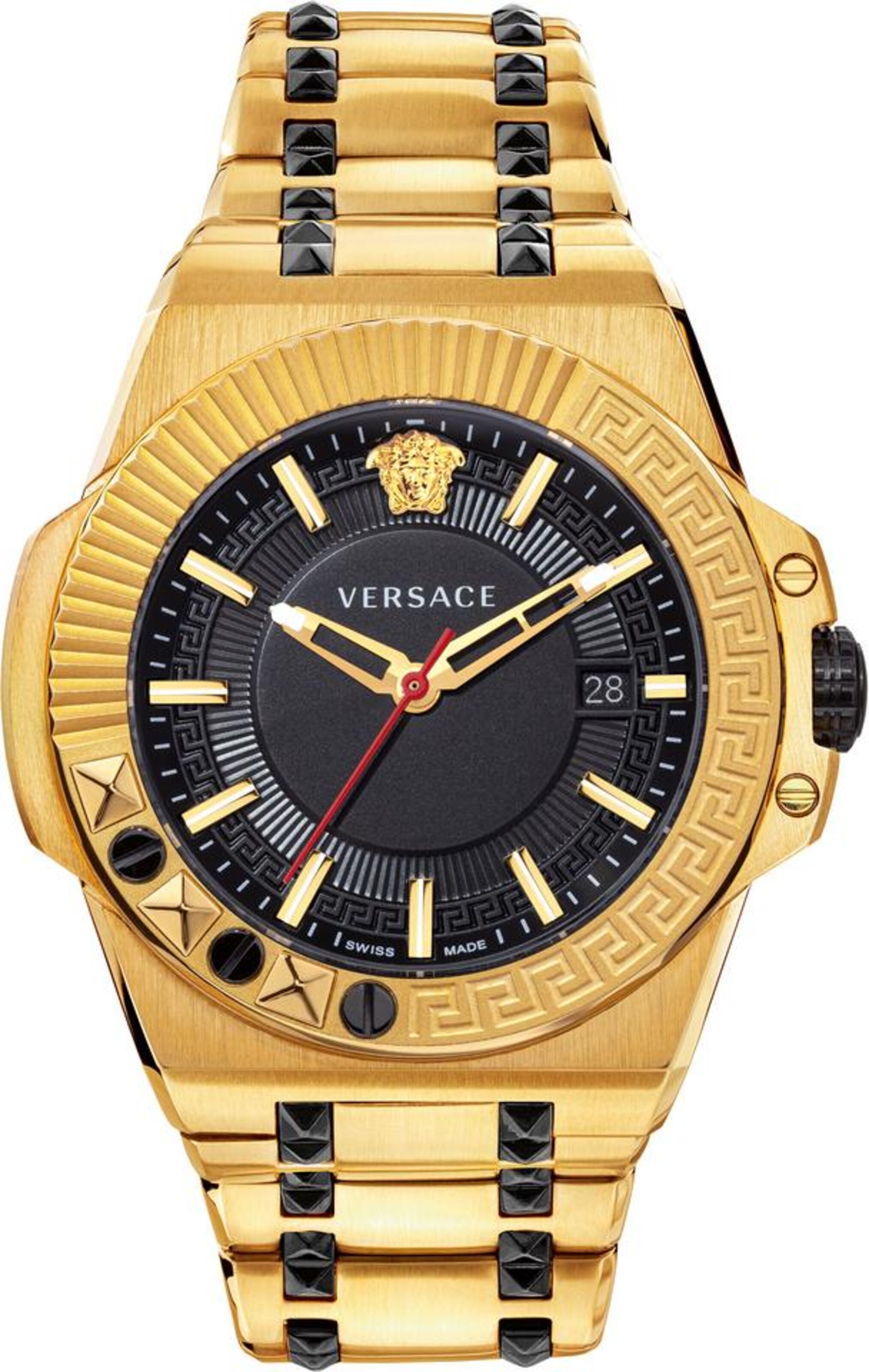 VERSACE Analog watch 'Chain Reaction, VEDY00619' in Gold: front