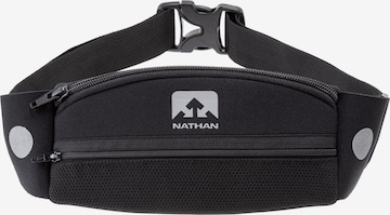 NATHAN Athletic Fanny Pack in Black: front