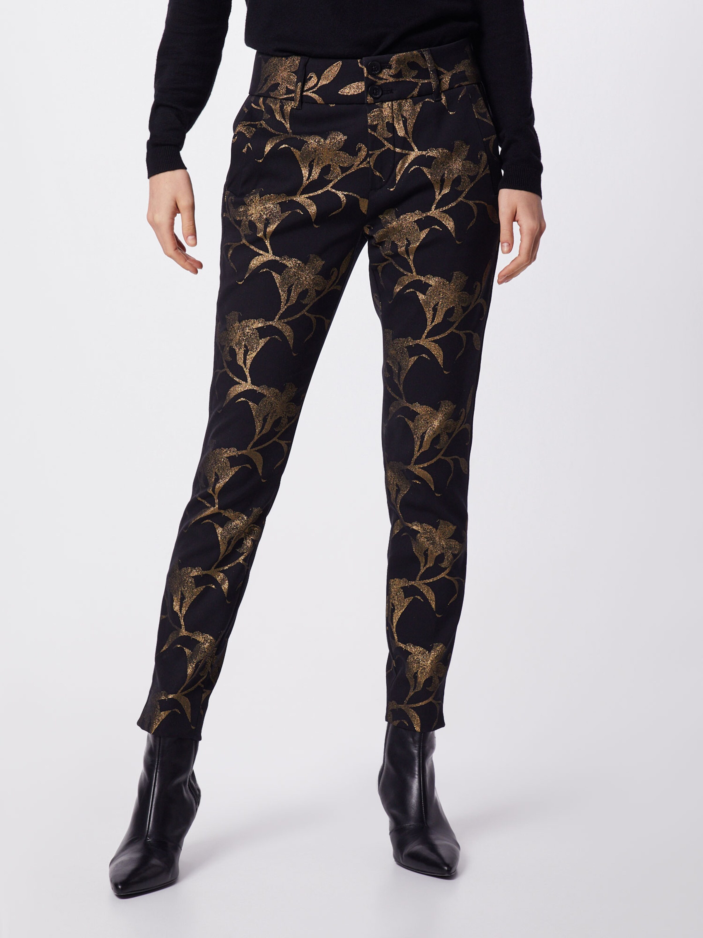 MOS MOSH Chino nohavice 'Tuxen Gold' - zlatá / zmiešané farby: Pohľad spredu