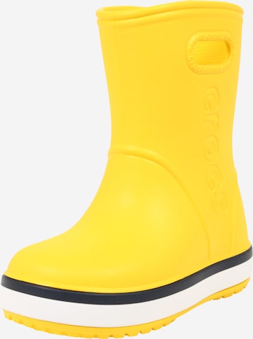 Crocs Rubber Boots 'Crocband' in Yellow: front