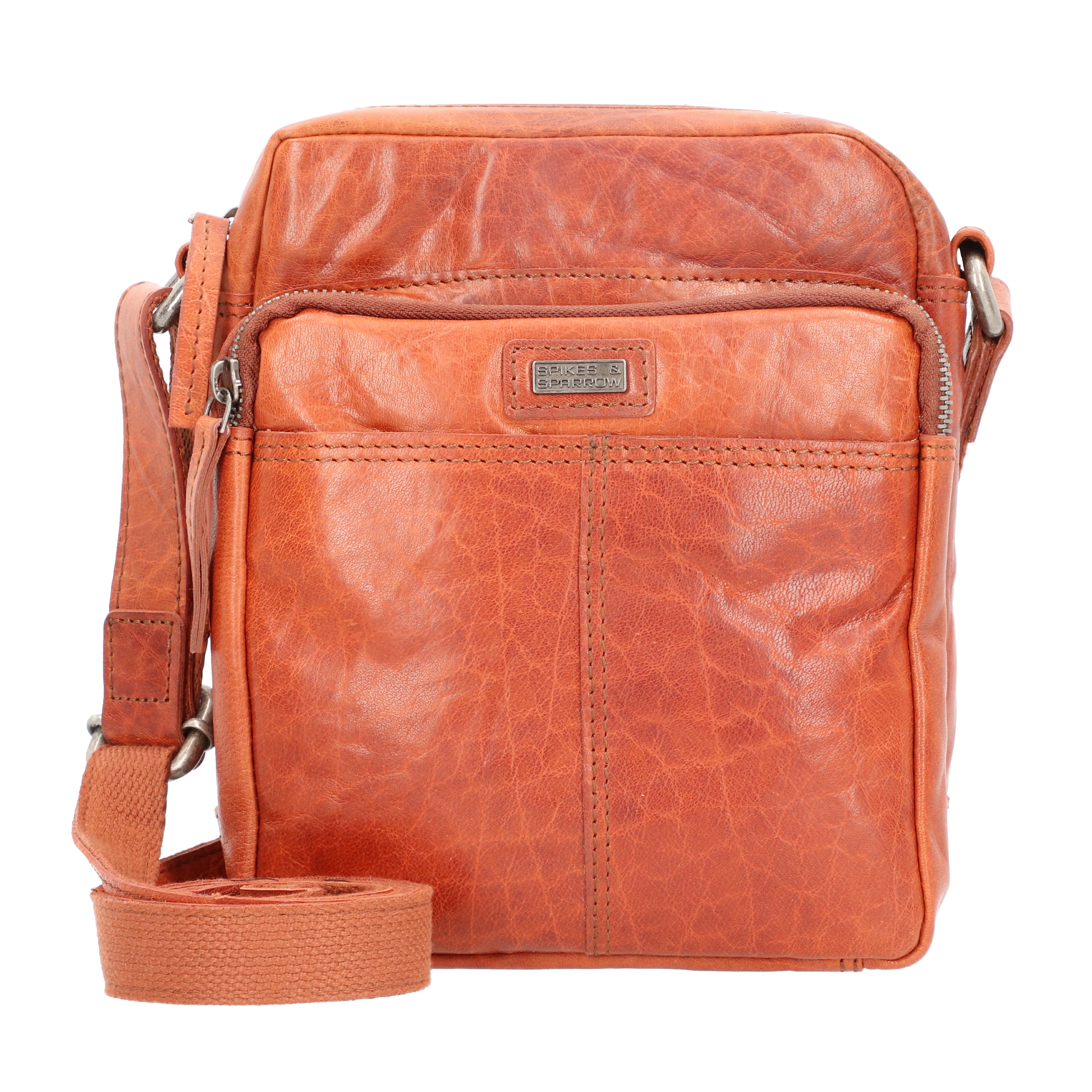 Borsa a tracolla di Spikes & Sparrow in marrone: frontale