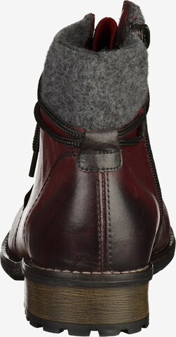 REMONTE Lace-Up Ankle Boots in Red